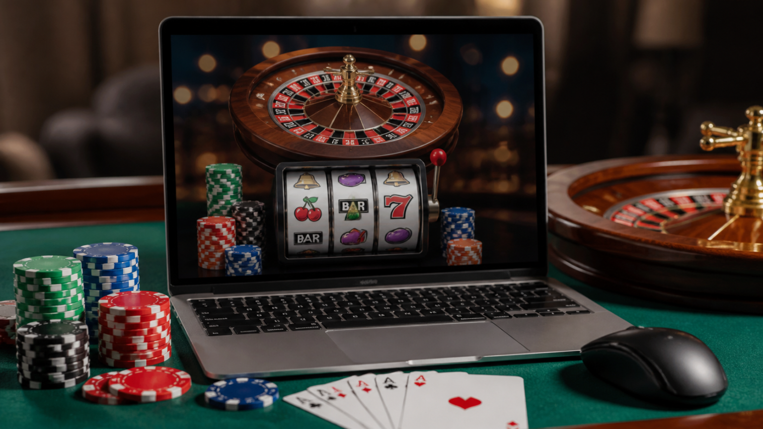 คาสิโนออนไลน์: การใช้งานผ่านสมาร์ตโฟนอย่างปลอดภัย Schermata di un casinò online con slot e roulette